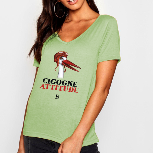 T-shirt Femme Col V