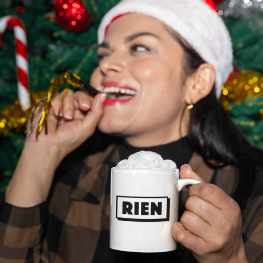Mug blanc Rien en céramique - Vue 2