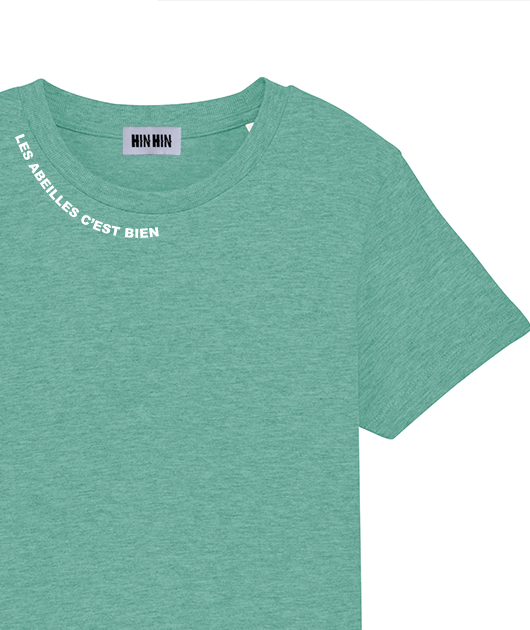 Tshirt coton bio Enfant Vert Les Abeilles c'est bien - Vue 2