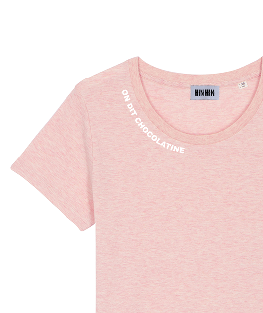 Tshirt coton bio Femme Rose On dit Chocolatine - Vue 2