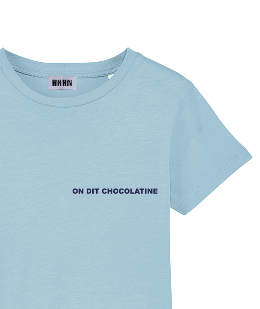 Tshirt coton bio Enfant Bleu clair On dit Chcolatine