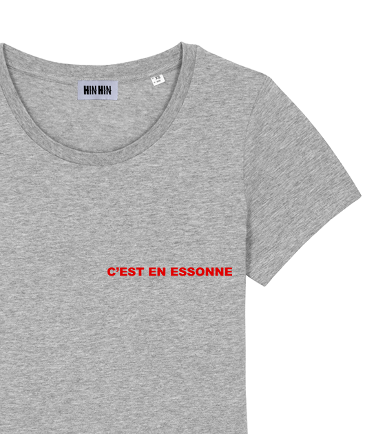 Tshirt coton bio Femme Gris C'est en Essonne