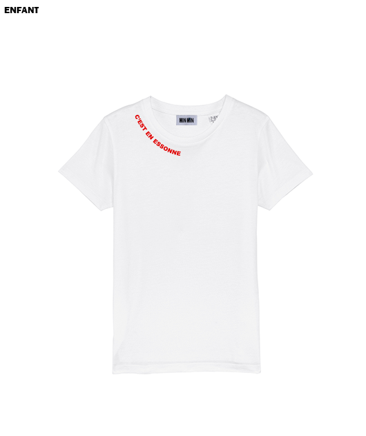 Tshirt coton bio Enfant Blanc C'est en Essonne - Vue 2