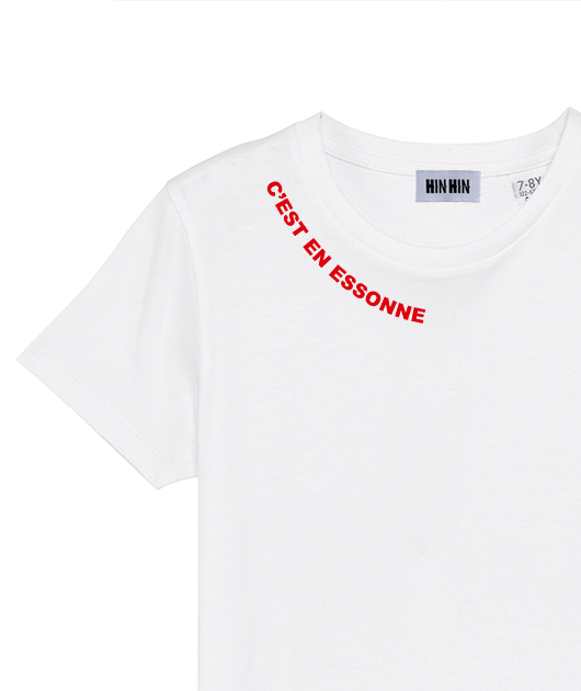 Tshirt coton bio Enfant Blanc C'est en Essonne