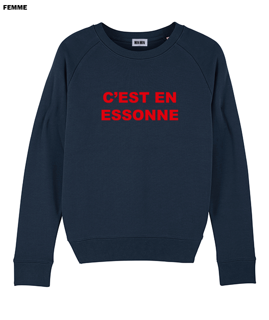 Pull coton bio Femme Marine C'est en Essonne - Vue 2