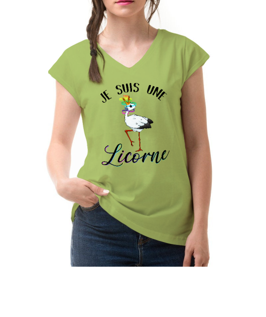 T-shirt Femme Col V