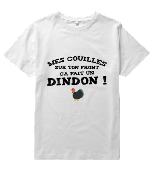 Mes couilles sur ton front ça fait un dindon !