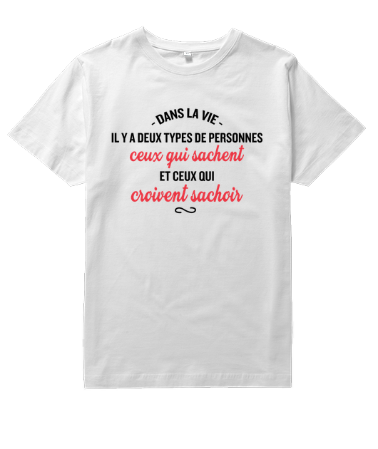 Dans la vie il y a deux types de personnes - version texte