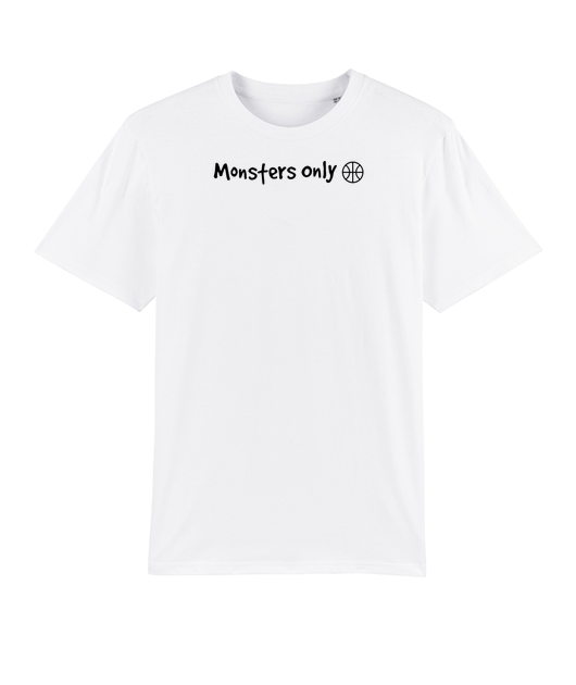 T-SHIRT "MONSTERS ONLY" WHITE
