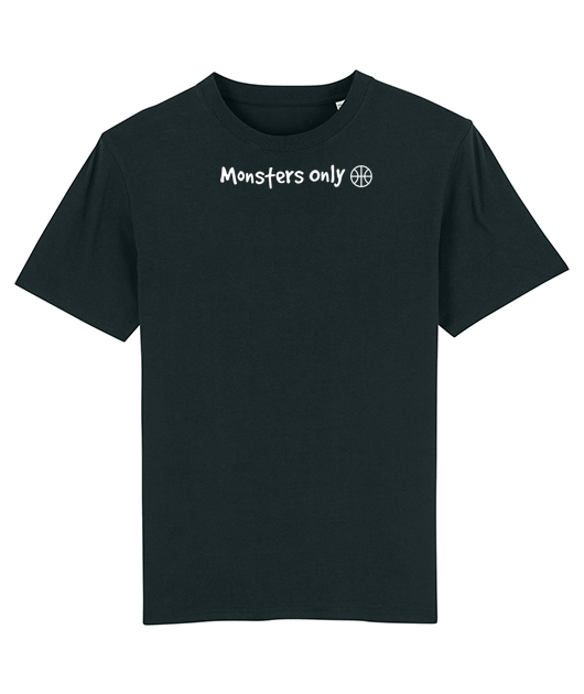 T-SHIRT "MONSTERS ONLY" BLACK