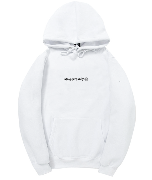 HOODIE "MONSTERS ONLY" WHITE