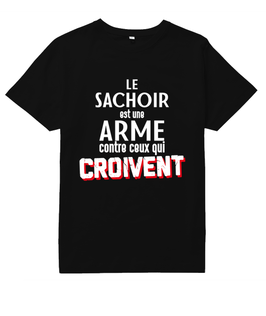 Le sachoir est une arme contre ceux qui croivent - noir - Vue 2