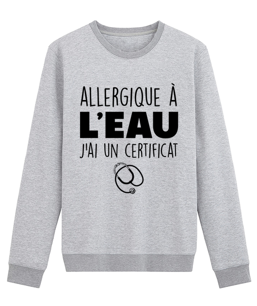 Allergique à l'eau, j'ai un certificat !