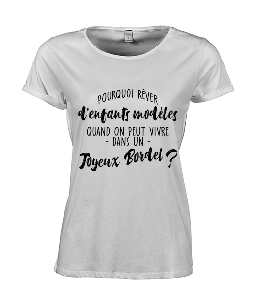 T-shirt femme manches roulées