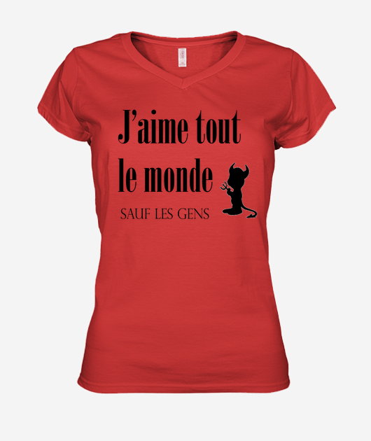 T-shirt Femme Col V