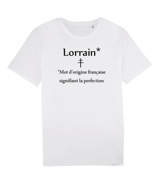 T-shirt Définition du mot Lorrain blanc