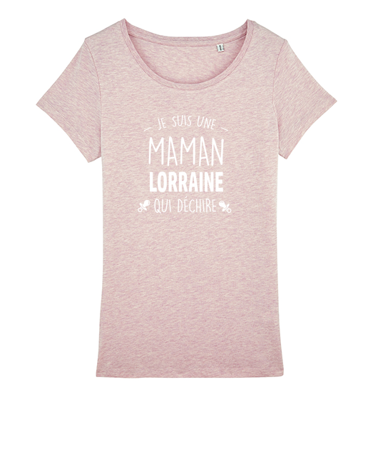 T-shirt maman lorraine ecriture blanche