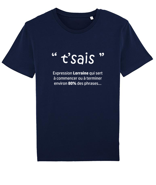 T-shirt tsais ecriture blanche