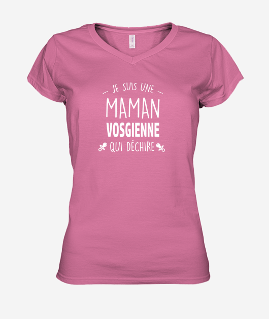 T-shirt maman vosgienne ecriture blanche