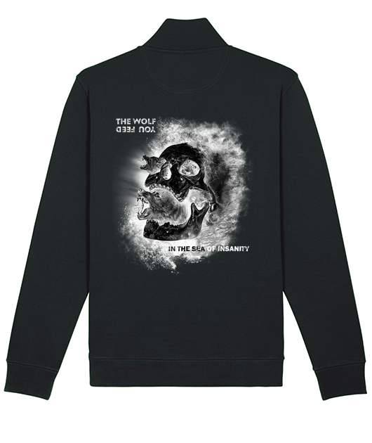 Sweat-shirt col zippé IN THE SEA OF INSANITY - Vue 6