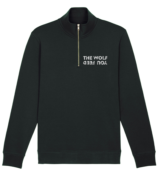 Sweat-shirt col zippé IN THE SEA OF INSANITY - Vue 5