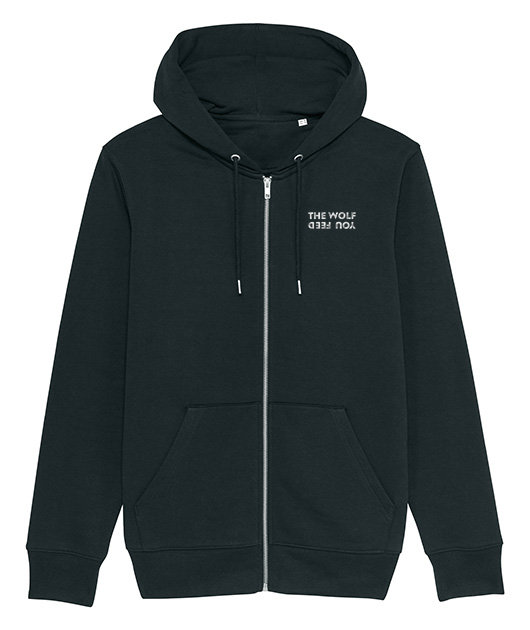 Sweat-shirt à capuche zippé IN THE SEA OF INSANITY - Vue 2