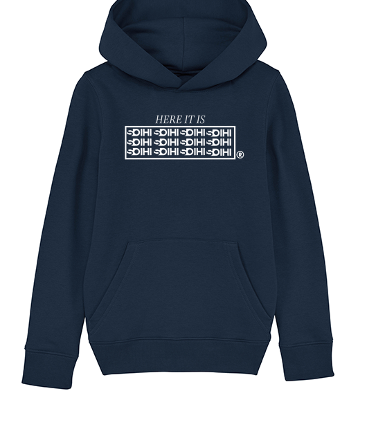 Sweat Capuche Enfant manche longue here it is LOGO SOIHI®
