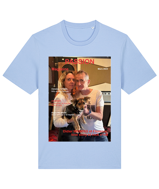T-shirt unisexe bio / CREATOR 2.0 Passion Mag.com numéro 2 Didier Wampas et Florence