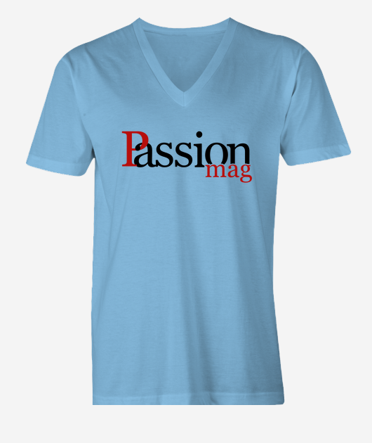 T-shirt Homme Col V Passion Mag Logo