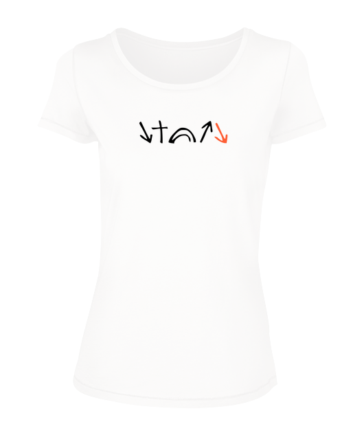 Nouvelle collection T shirt "Il est..." Femme visuel noir et orange