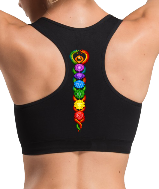 Brassière Sport Femme Kundalini – Chakras Énergétiques Dos - Vue 2