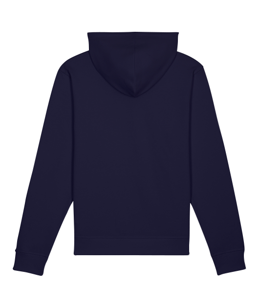 Pull capuche coton bio MIXTE Bleu marine Hin Hin - Vue 3