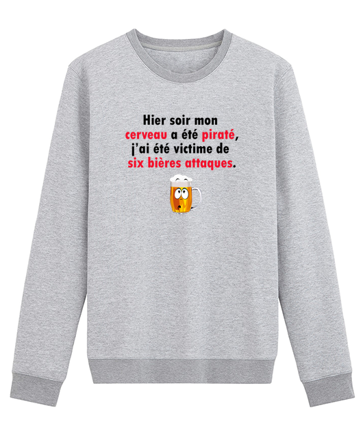 HIER SOIR MON CERVEAU A ETE PIRATE J'AI ETE VICTIME DE SIX BIERES ATTAQUES