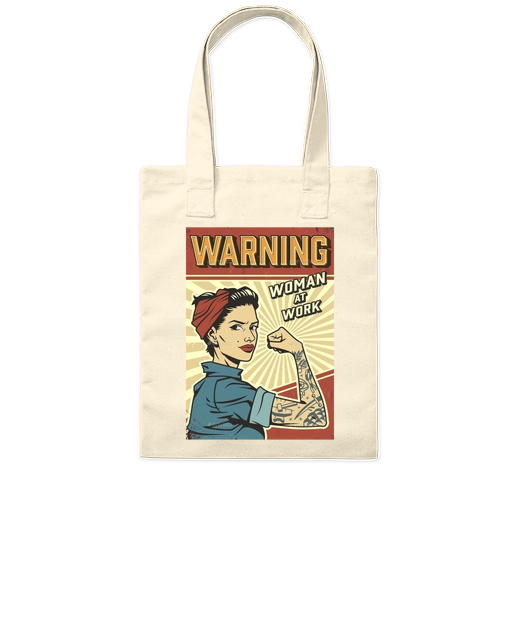 Tote bag « WARNING » collection "GIRL POWER"