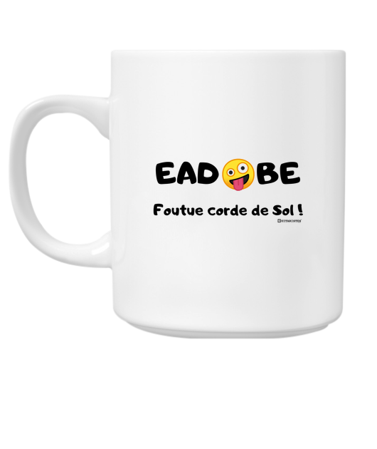 Mug "Foutue corde de Sol" EADGBE - Vue 2