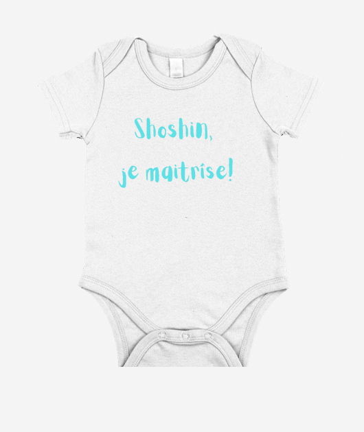 Body Bébé en coton bio Shoshin bleu