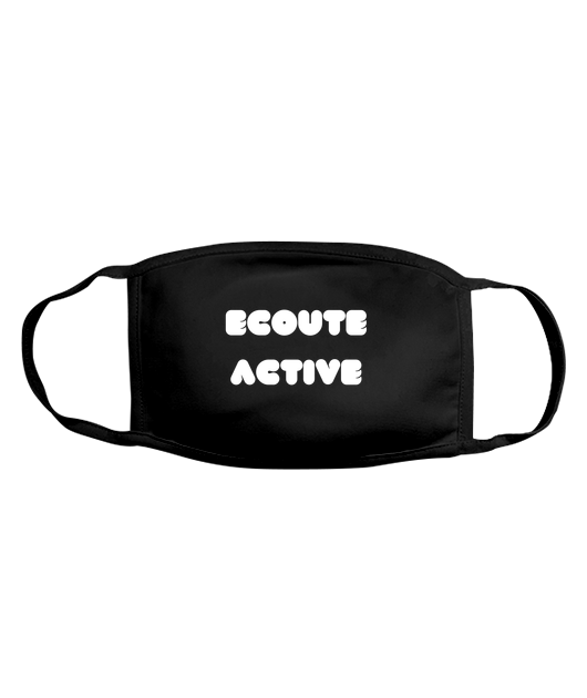Ecoute Active - Masque en coton bio noir