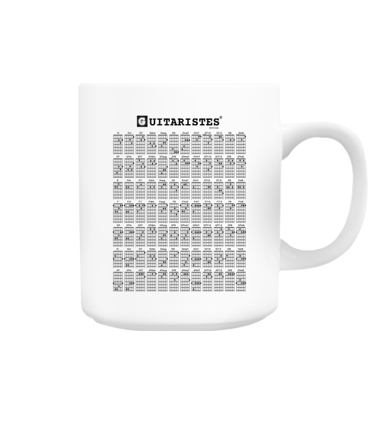 Mug "Chords Chart" Guitaristes Officiel
