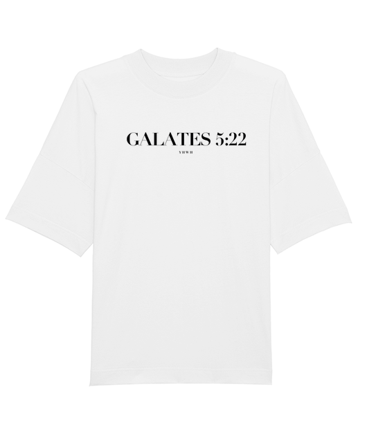 Galates 5 22 Tshirt White Oversize