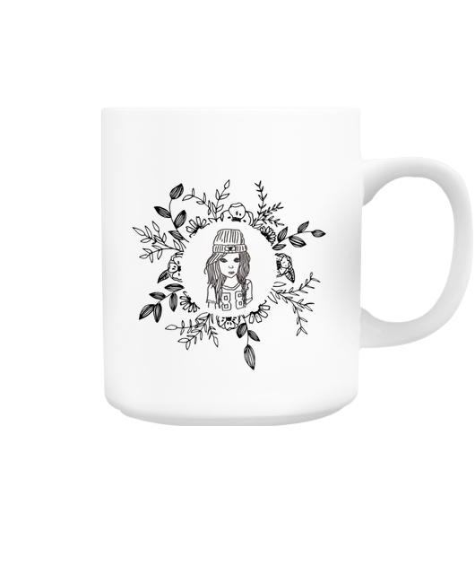 Mug fille avec bonnet