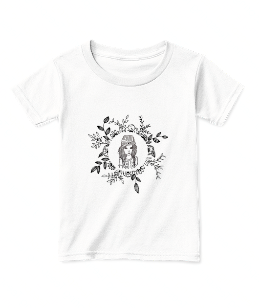 Tee shirt enfant fille au bonnet