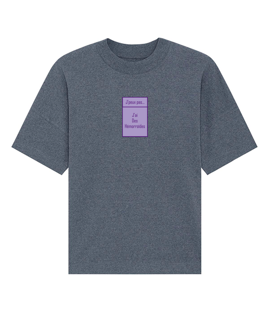 T shirt "J'peux pas j'ai des Hémorroïdes" Purple edition - Vue 2